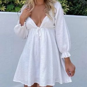 Beginning Boutique Sun’s Out Mini Dress White